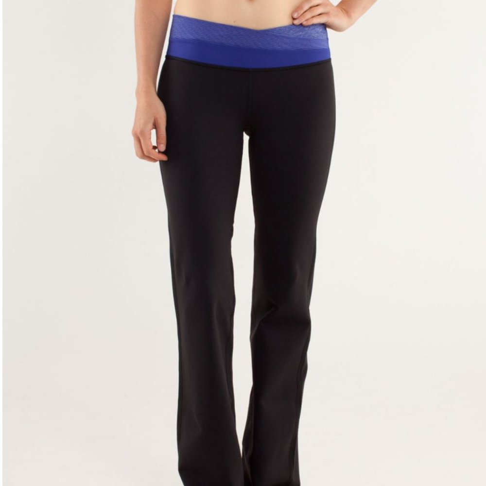 Lululemon Astro Pant Black/Tonka Stripe Pigment Blue 8